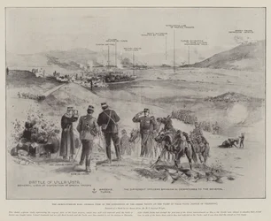 The Graeco-Turkish War, General View of the Disposition of the Greek Troops at the Battle of Velestino